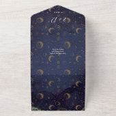 Hemelse Mystieke QR-Code Trouwfoto All In One Uitnodiging (Buitenkant)