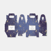 Hemelse mystieke sterren en manen bruiloft bedankdoosjes (Uitgevouwen)