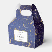 Hemelse mystieke sterren en manen bruiloft bedankdoosjes (Voorkant Zijde)