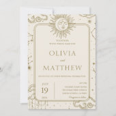 Hemelse Mystieke Sterrennacht Moon Wedding Kaart (Voorkant)