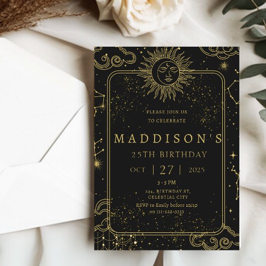 Hemelse Mystieke Sterrennacht Starsign Verjaardag Kaart