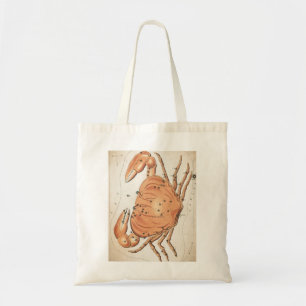 Hemelse mystieke sterrenstelsel krab tote bag