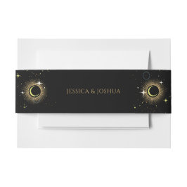 Hemelse  mystieke zonnemaansterren uitnodigingen wikkel