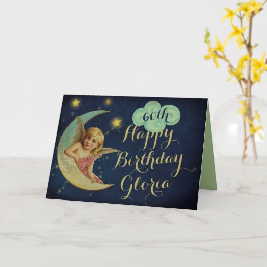 Hemelse naam en leeftijd aangepaste Kaart (Gele Bloem)