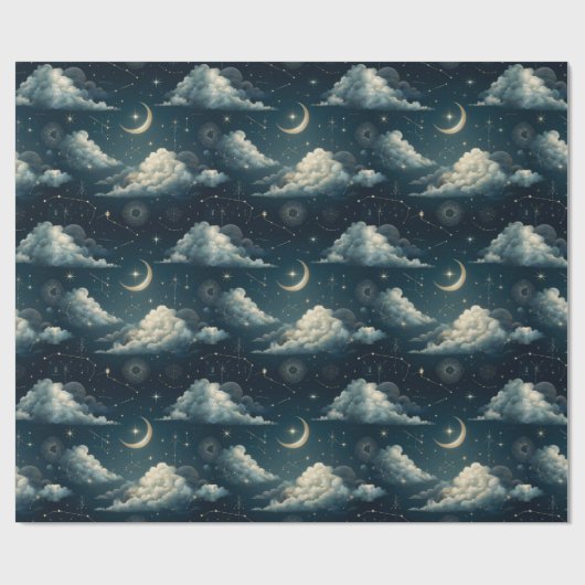 Hemelse Nacht Hemel Papier Patroon (Vlak)