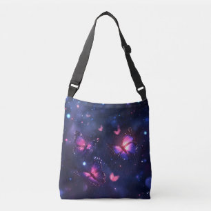 Hemelse Nacht Vlinder Tuin Crossbody Tas
