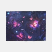 Hemelse Nacht Vlinder Tuin Fleece Deken (Voorkant (Horizontaal))