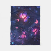 Hemelse Nacht Vlinder Tuin Fleece Deken (Voorkant)