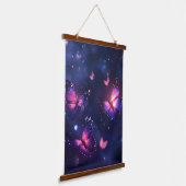 Hemelse Nacht Vlinder Tuin Hangend Wandkleed (Gebogen)
