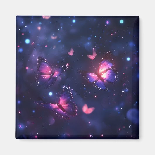 Hemelse Nacht Vlinder Tuin Magneet (Voorkant)