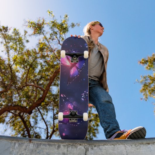 Hemelse Nacht Vlinder Tuin Persoonlijk Skateboard (Buiten 1)