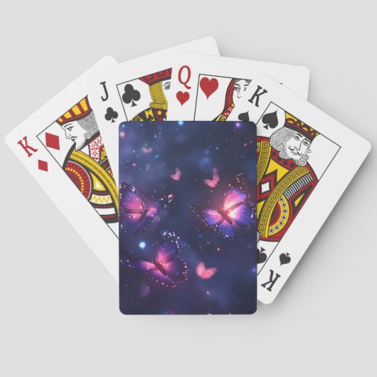 Hemelse Nacht Vlinder Tuin Pokerkaarten (Achterkant)