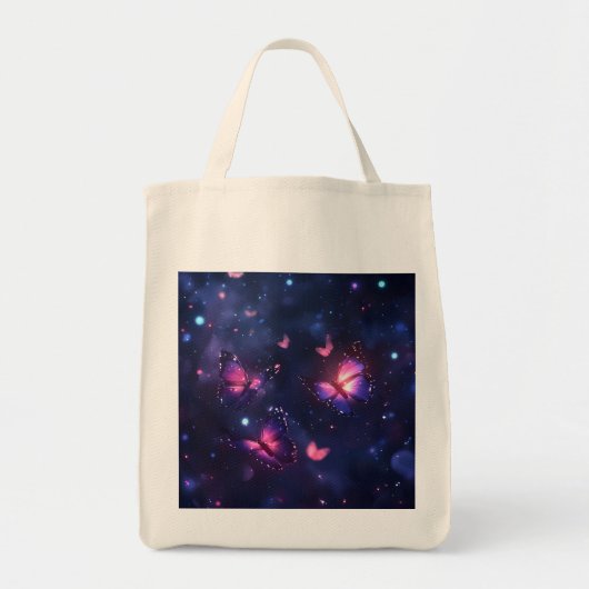Hemelse Nacht Vlinder Tuin Tote Bag (Voorkant)
