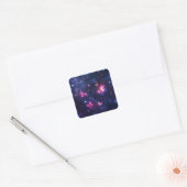 Hemelse Nacht Vlinder Tuin Vierkante Sticker (Envelop)