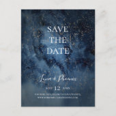 Hemelse Nachtelijke Hemel | Gouden Save The Date P Uitnodiging Briefkaart (Voorkant)