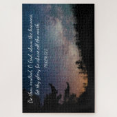 Hemelse nachtelijke hemel Schrift Legpuzzel (Verticaal)