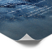 Hemelse Nachtelijke Hemel | Zilver Dranken Menu Bo Poster (Hoek)