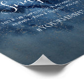 Hemelse Nachtelijke Hemel | Zilveren Oh Snap Hasht Poster (Hoek)