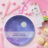 Hemelse Nachtelijke Lucht Volle Maan Bruidsdouche Papieren Bordje (Feest)