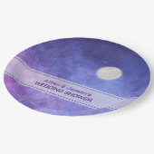 Hemelse Nachtelijke Lucht Volle Maan Bruidsdouche Papieren Bordje (Gekanteld)