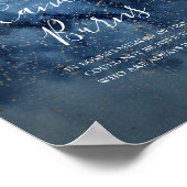 Hemelse Nachthemel | Gouden Kaars Brandt Bord Poster (Hoek)