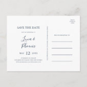 Hemelse Nachthemel Zilver Save The Date Postkaart Uitnodiging Briefkaart (Achterkant)