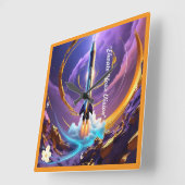 "Hemelse navigatie" Vierkante Klok (Hoek)