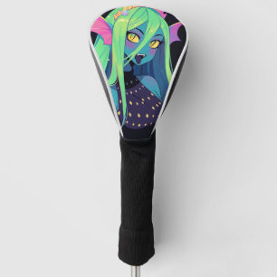 Hemelse Neon Zeemeermin - Kawaii Kosmische Siren V Golfheadcover