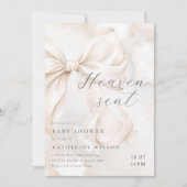Hemelse neutrale boog babyshower uitnodiging (Voorkant)