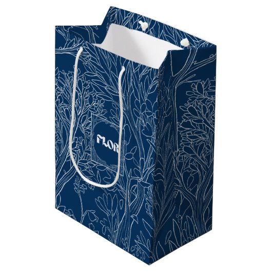 Hemelse Nocturne Bloemist Giftzak Medium Cadeauzakje (Voorkant Gekanteld)