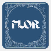 Hemelse Nocturne Bloemist Logo Sticker (Voorkant)