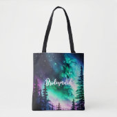 Hemelse Noorderlicht Bruiloft Tote Bag (Voorkant)
