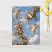 Hemelse Notities Engel Felicitatiekaart (Gele Bloem)