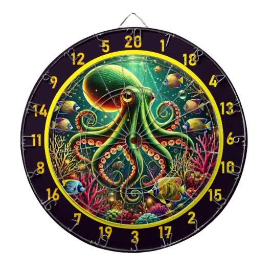 Hemelse Octopus Dartboard Dartbord (Voorkant)