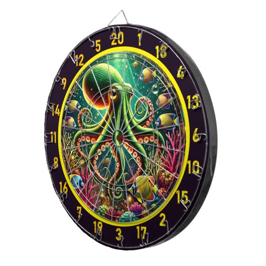 Hemelse Octopus Dartboard Dartbord (Voorkant Rechts)