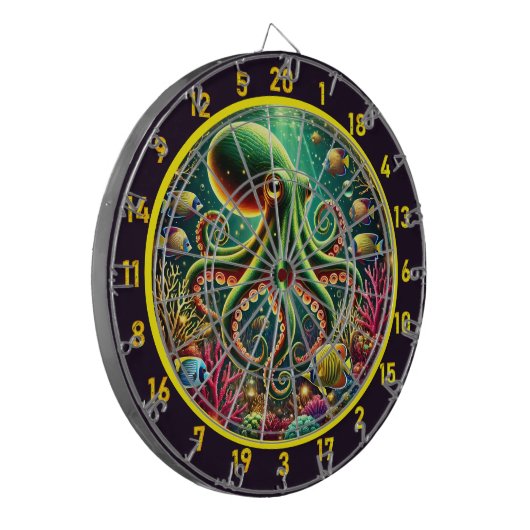 Hemelse Octopus Dartboard Dartbord (Voorkant Links)