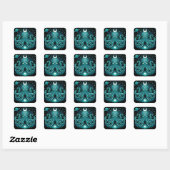 Hemelse Octopus – Kosmische Intelligentie Wilde Di Vierkante Sticker (Vel)