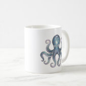 Hemelse Octopus Mok Luxe Lijnkunst (Voorkant rechts)