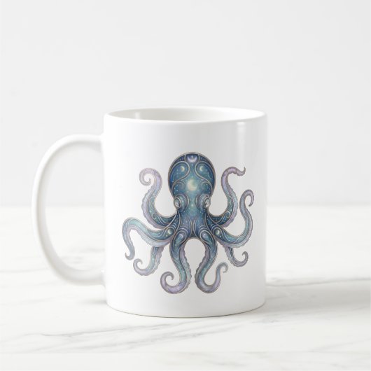 Hemelse Octopus Mok Luxe Lijnkunst (Links)