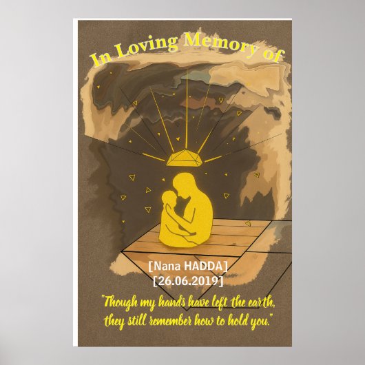 Hemelse Omarming – Persoonlijke Herdenkingsmuur Ku Poster (Voorkant)