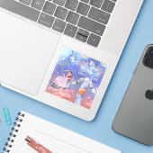 Hemelse Omhelzing: De Legende van de Geliefden Sticker (Laptop met iPhone)