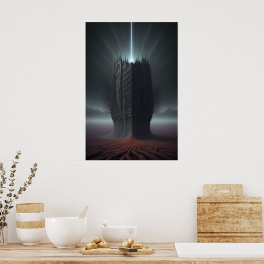 Hemelse onrust - Etherische Apocalyps Poster (Keuken)