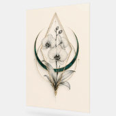 Hemelse Orchidee Geometrisch Goud Premium Acryl Bord (Hoek)