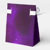 Hemelse Paarse Blauwgroen Gouden Zon Maan Sterren  Bedankdoosjes (Achterkant)