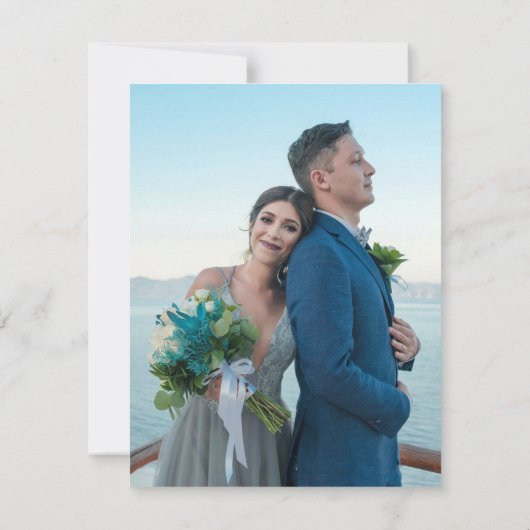 Hemelse Paarse Blauwgroen Zon Maan Sterren Wedding Save The Date (Achterkant)