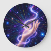 Hemelse Paarse Energie Wandklok (Voorkant)