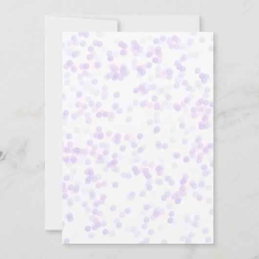 Hemelse Paarse Gouden Sterren Baby Sprinkle Shower Kaart (Achterkant)