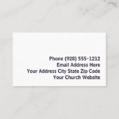 Hemelse Paarse Kerk Pastor Visitekaartjes (Achterkant)