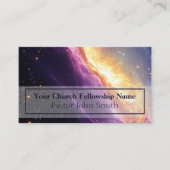 Hemelse Paarse Kerk Pastor Visitekaartjes (Voorkant)