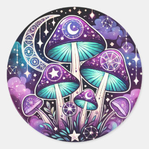 Hemelse paddenstoel Sticker met mystieke accenten